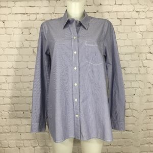 Blue and White Pinstripe Shirt